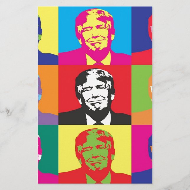Donald Trump Pop Art Stationery (Front)