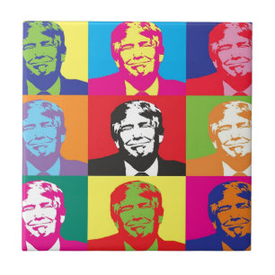 Donald Trump Pop Art Tile