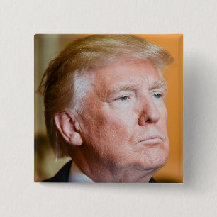 Donald Trump Portrait 15 Cm Square Badge