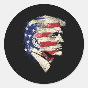Donald Trump Portrait Classic Round Sticker