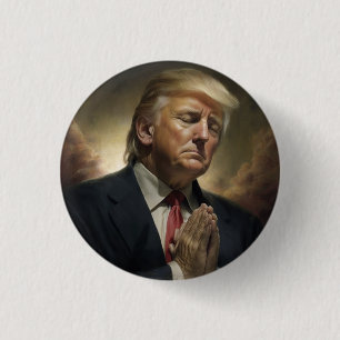 Donald Trump Pray For America 3 Cm Round Badge