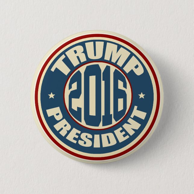 Donald Trump President 2016 6 Cm Round Badge (Front)