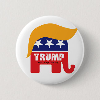 Donald Trump President 2016 GOP Elephant Hair Logo 6 Cm Round Badge
