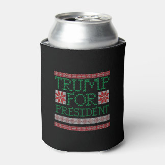 Donald Trump President 2016 Ugly Holiday Sweater Can Cooler