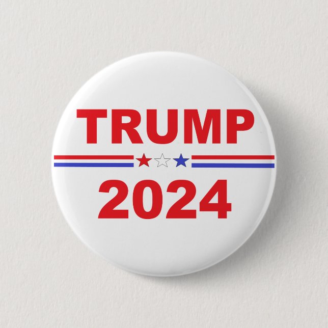 Donald Trump President 2024 6 Cm Round Badge (Front)