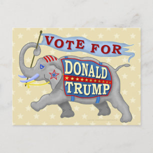 Donald Trump President 2024 Republican Elephant Postcard