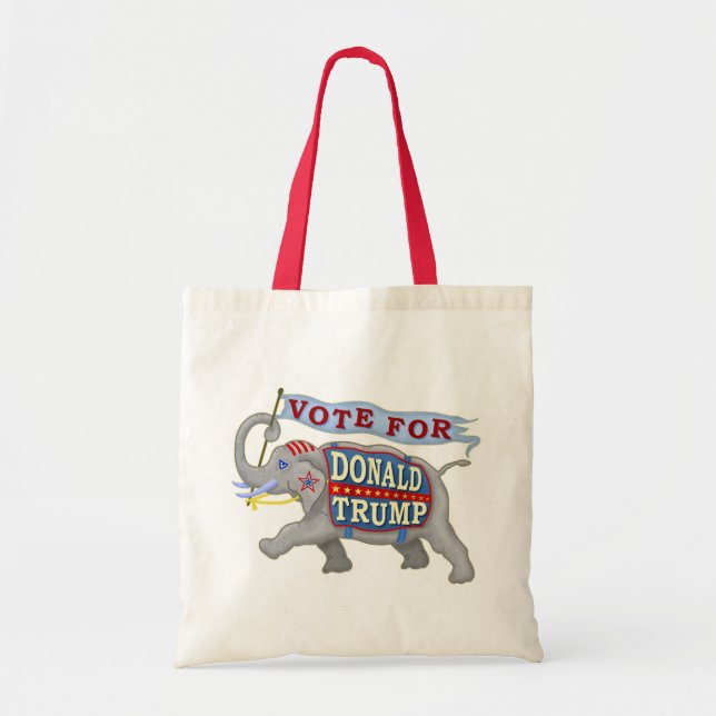 Donald Trump President 2024 Republican Elephant Tote Bag (Front)
