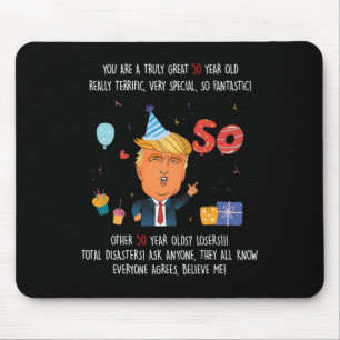 Donald Trump President Funny 50th Birthday Trump B Mouse Pad