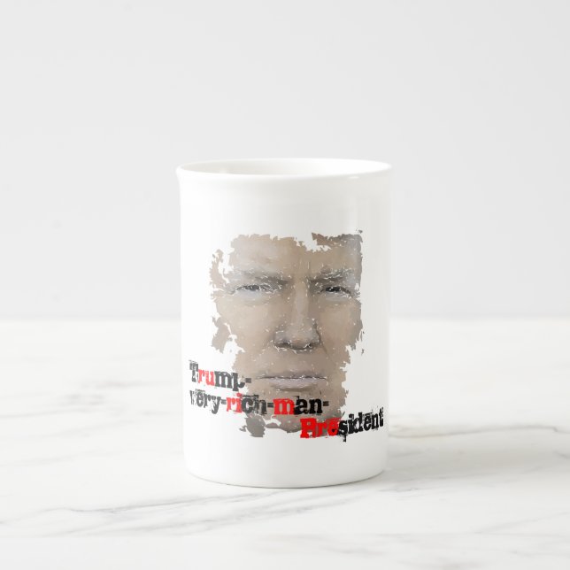 Donald Trump. President Make America Great Again Bone China Mug (Front)