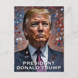 Donald Trump President Modern Portrait Postcard