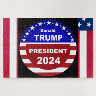 Donald Trump President round 2024 Jigsaw Puzzle