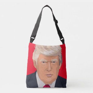 DONALD TRUMP PURSE, ALL OVER PRINT CROSSBODY BAG 