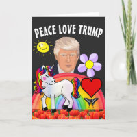 DONALD TRUMP RAINBOW UNICORN BIRTHDAY CARD