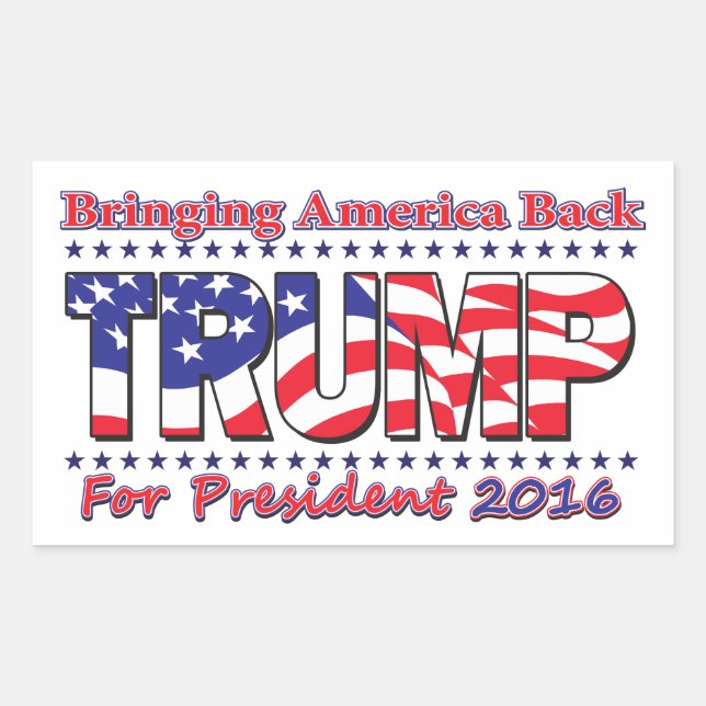 Donald Trump Rectangular Sticker (Front)