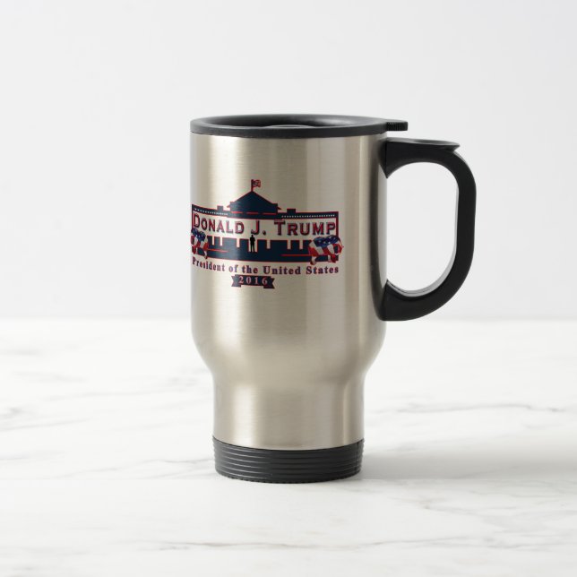 Donald Trump Red White Blue 15 oz Coffee Mug (Right)