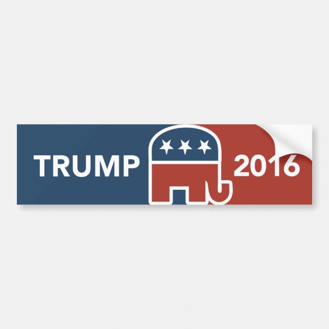 Donald Trump Republican Elephant Bumper Sticker (Front)