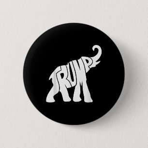 Donald Trump Republican Elephant Shirt For Support 6 Cm Round Badge