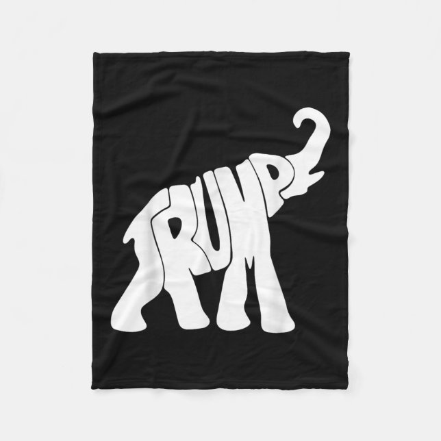 Donald Trump Republican Elephant Trump Supporter P Fleece Blanket (Front)