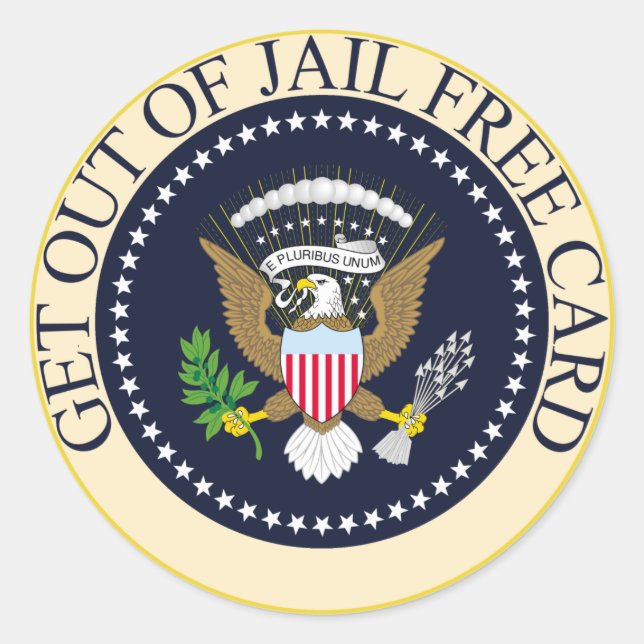 Donald Trump Republican President: Get Out Of Jail Classic Round Sticker (Front)