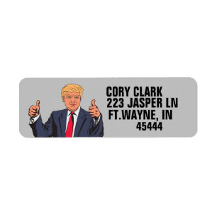 DONALD TRUMP RETURN ADDRESS LABELS