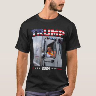 Donald Trump Rides Garge Truck - Garge Truck Trump T-Shirt