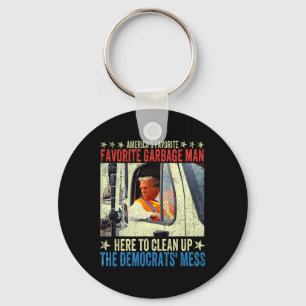 Donald Trump Rides In Garbage Truck Key Ring