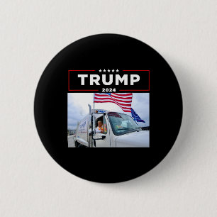 Donald Trump Rides In Garbage Truck Shirt Garbage 6 Cm Round Badge