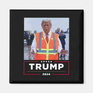 Donald Trump Rides In Garbage Truck Shirt Garbage Magnet