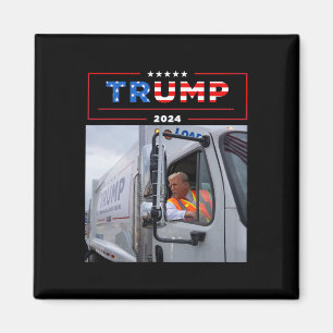 Donald Trump Rides In Garge Truck Shirt Garge Tee  Magnet