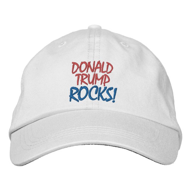 DONALD TRUMP ROCKS  EMBROIDERED HAT (Front)