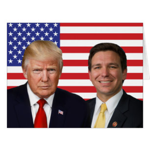 Donald Trump, Ron DeSantis, & U.S. Flag