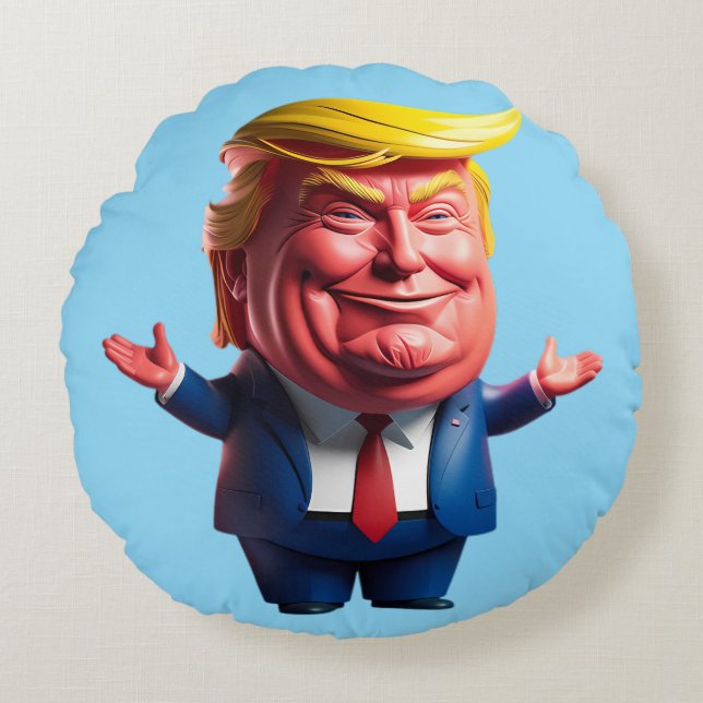 donald trump round cushion (Front)