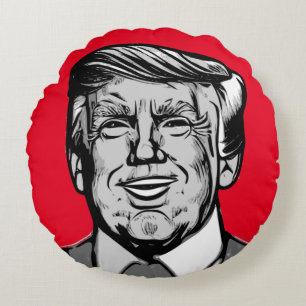 DONALD TRUMP  ROUND CUSHION