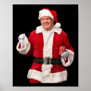Donald Trump Santa Claus Christmas Xmas Usa Presid Poster