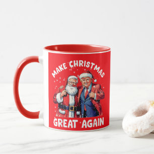 Donald Trump Santa Claus Trump Santa Gift Red Mug