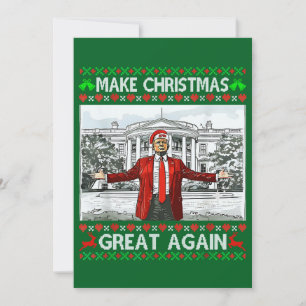 Donald Trump Santa Hat Make Christmas Great Again Holiday Card