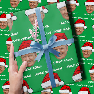 Donald Trump Santa hat Make Christmas Great Again Wrapping Paper