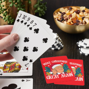 Donald Trump Santa   Make Christmas Great Again  Playing Cards
