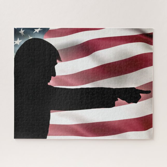 Donald Trump Silhouette Jigsaw Puzzle (Horizontal)