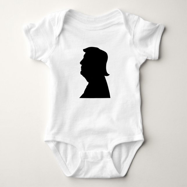 Donald Trump Silhouette popular political Baby Bodysuit (Front)