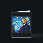 Donald Trump Starry Night Art Van Gogh Style Polit Card<br><div class="desc">Donald Trump Starry Night Art Van Gogh Style Political</div>