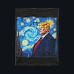 Donald Trump Starry Night Art Van Gogh Style Polit Fleece Blanket<br><div class="desc">Donald Trump Starry Night Art Van Gogh Style Political</div>