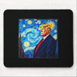 Donald Trump Starry Night Art Van Gogh Style Polit Mouse Pad<br><div class="desc">Donald Trump Starry Night Art Van Gogh Style Political</div>