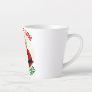 DONALD TRUMP - STEALING CHRISTMAS, SAVING AMERICA  LATTE MUG
