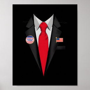 Donald Trump Suit And Tie Halloween Costume Poster