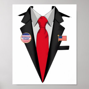 Donald Trump Suit And Tie Halloween Costume Poster