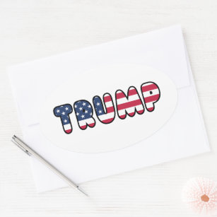 Donald Trump Support US President Election 2020 Oval Sticker