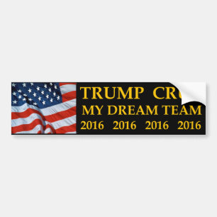 Donald Trump Ted Cruz my dream team bumper sticker