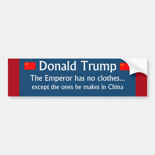 Donald Trump: The Emperor has no clothes Bumper Sticker (Front)