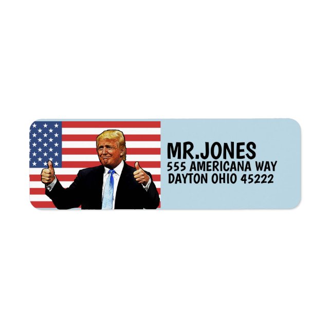 DONALD TRUMP THUMBS UP Return Address Label (Front)